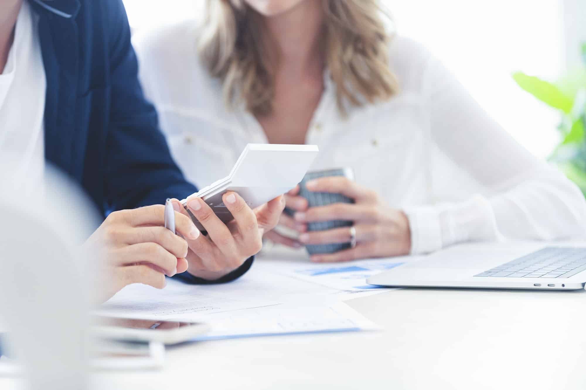 Young Couple working on their home finances.