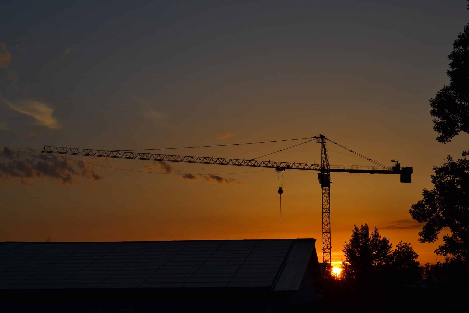a commercial building under construction
