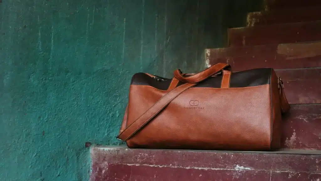 Signature leather bags representing the concept of tax deductions on handbags.
