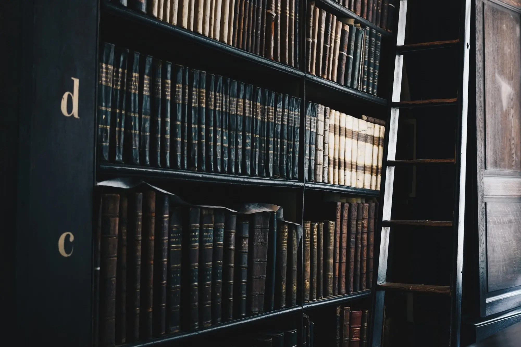 A library of law books, representing the concept of allocation of professional firm profits.