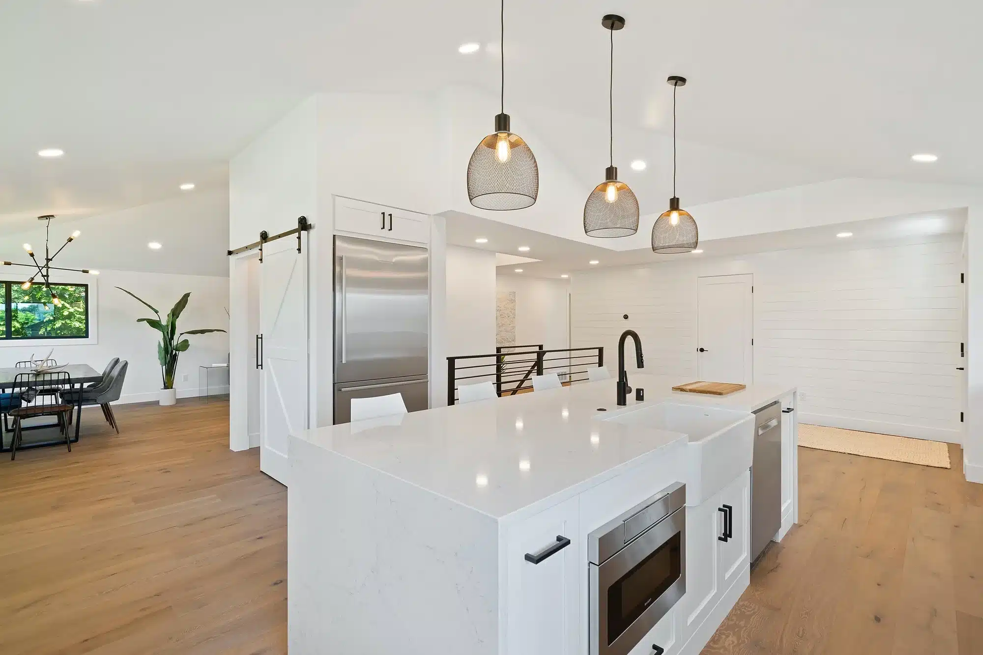 A white kitchen, representing the concept of family trust.