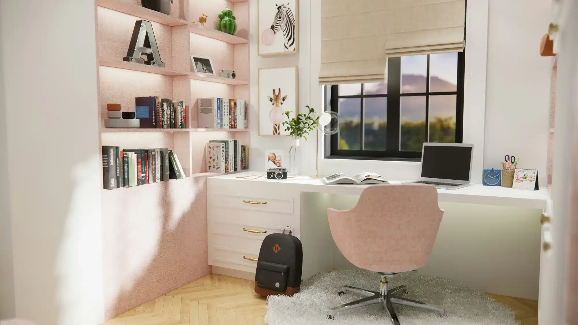 An apartment home office, representing the concept of unit trust.